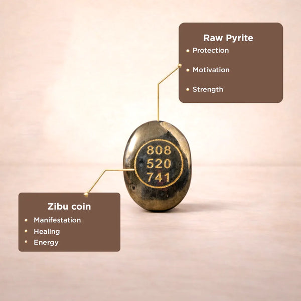 Pyrite Zibu Coin – Abhimantrit for Wealth Protection