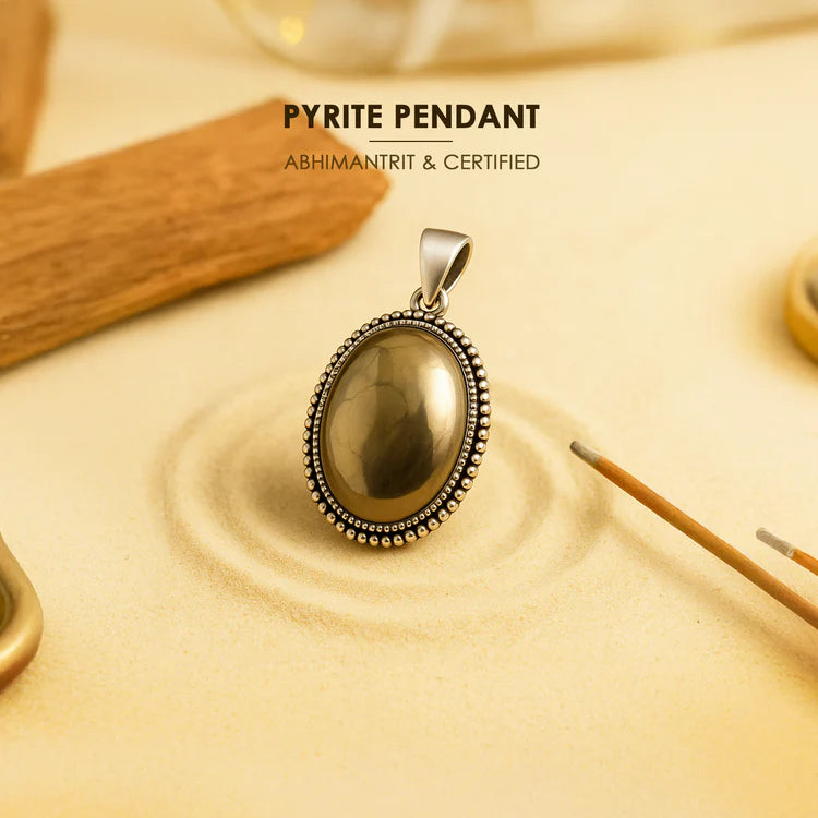 Pyrite Pendant Oval