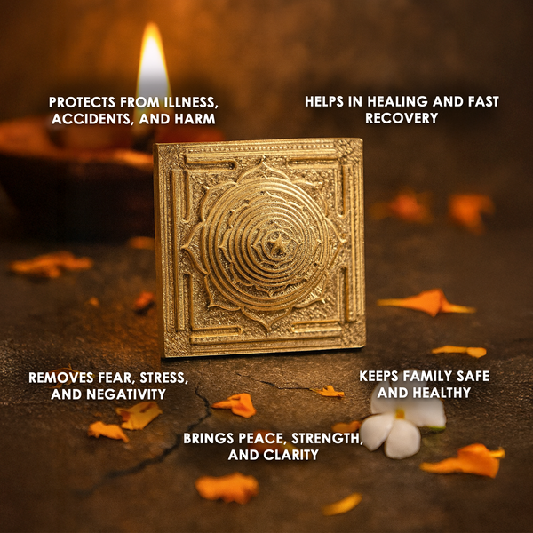 Maha Mrityunjaya Yantra (Reduces Shani & Chandra (Moon) Dosha Effects)