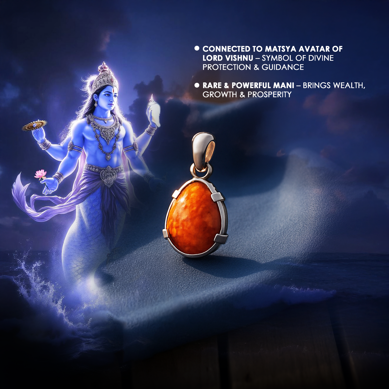 Machh Mani Pendant (love,beauty,charm,wealth and luxury)