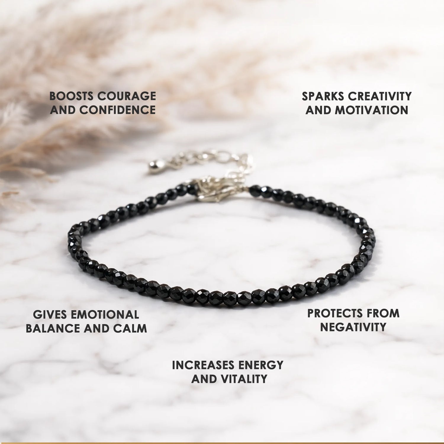 Hematite Anklet: Stone Of Mind & Protect from Psychic Attack