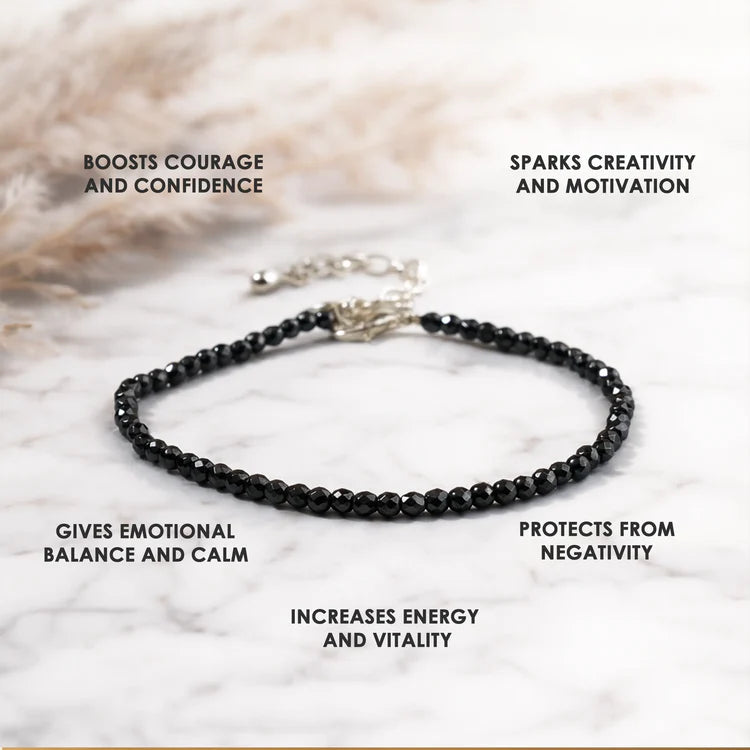 Hematite Anklet Stone Of Mind & Protect from Psychic Attack