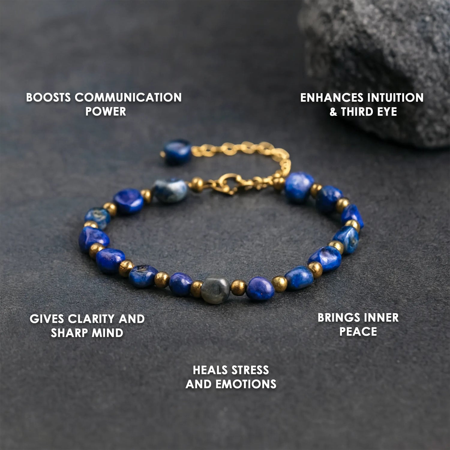 Lapiz Lazuli Anklet: Enhancing Intuition and Spiritual Awareness