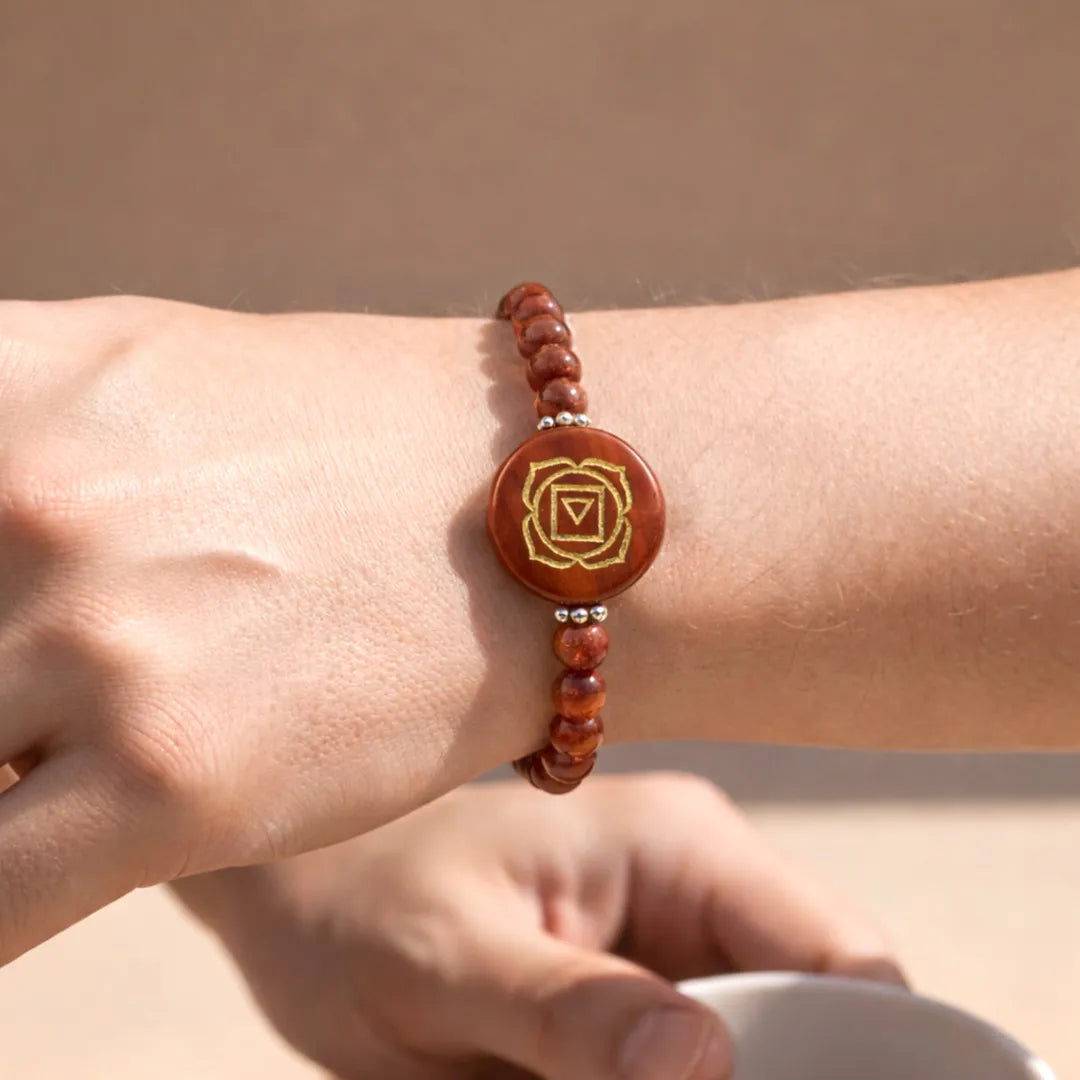 Red Jasper Root Chakra Bracelet – Abhimantrit & Energized