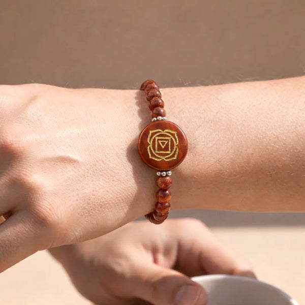 Red Jasper Root Chakra Bracelet – Abhimantrit & Energized