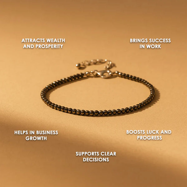Pyrite Diamond Cut Anklet: Attracts Wealth and Abundance