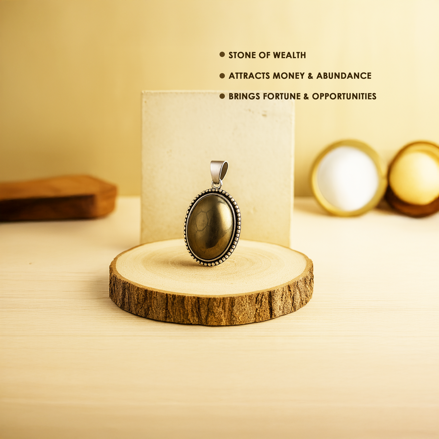 Pyrite Pendant Oval