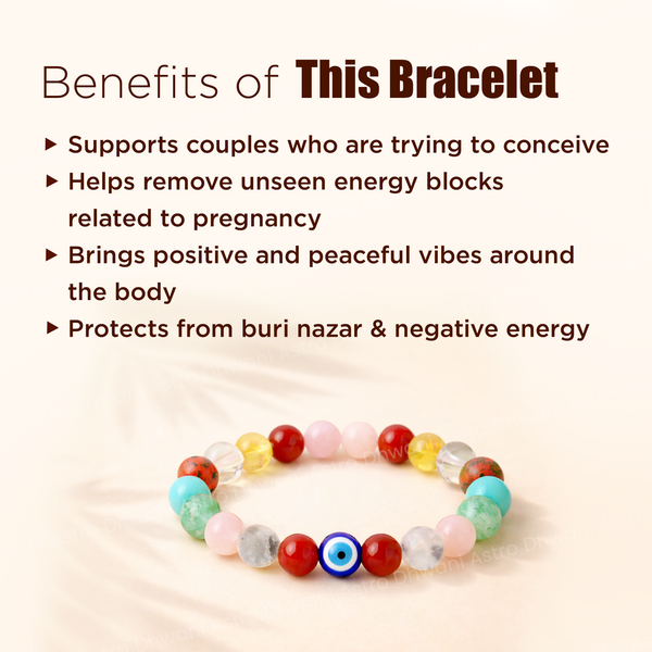 Blessed Conceive & Protection: Pregnancy Bracelet (Spiritual Support for Motherhood Journey)
