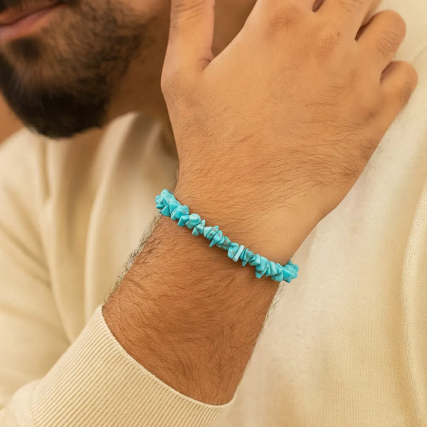 Turquoise Uncut Bracelet: Strengthens Communication & Confidence