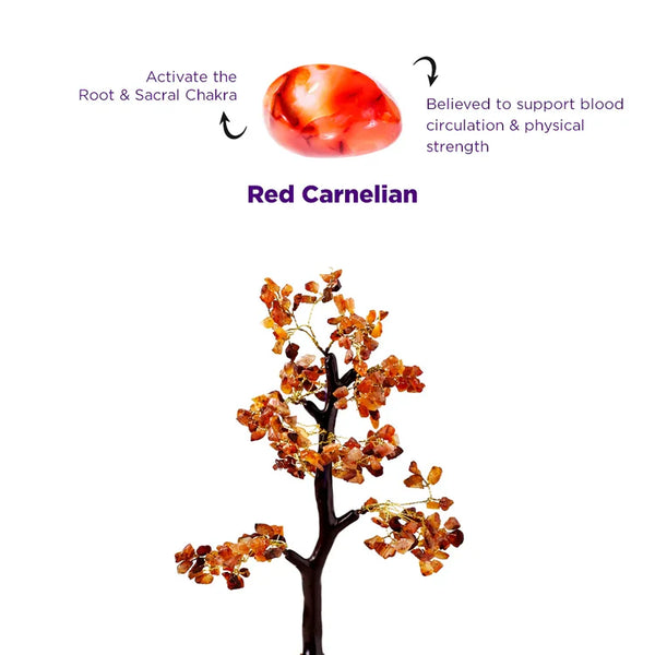 Red Carnelian Crystal Tree – Motivation, Confidence & Career Growth