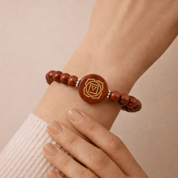 Red Jasper Root Chakra Bracelet – Abhimantrit & Energized