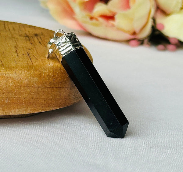 Black Obsidian Pencil Pendant