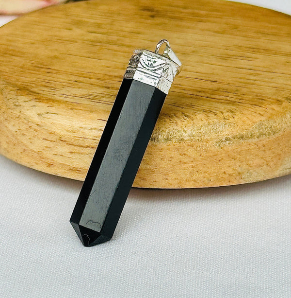 Black Obsidian Pencil Pendant