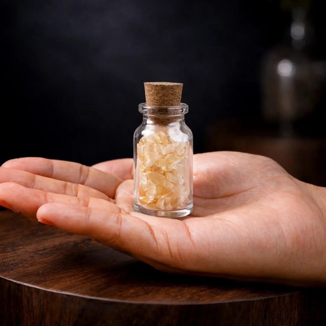 Citrine Bottle Chips – Wealth Attraction, Career Growth & Motivation Energy