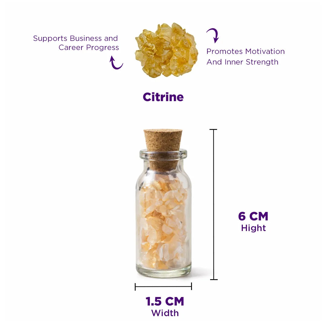 Citrine Bottle Chips – Wealth Attraction, Career Growth & Motivation Energy