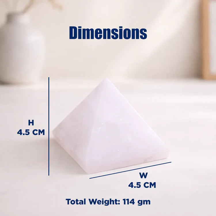 Clear Quartz Pyramid – Energy Cleansing, Meditation & Focus Crystal Pyramid