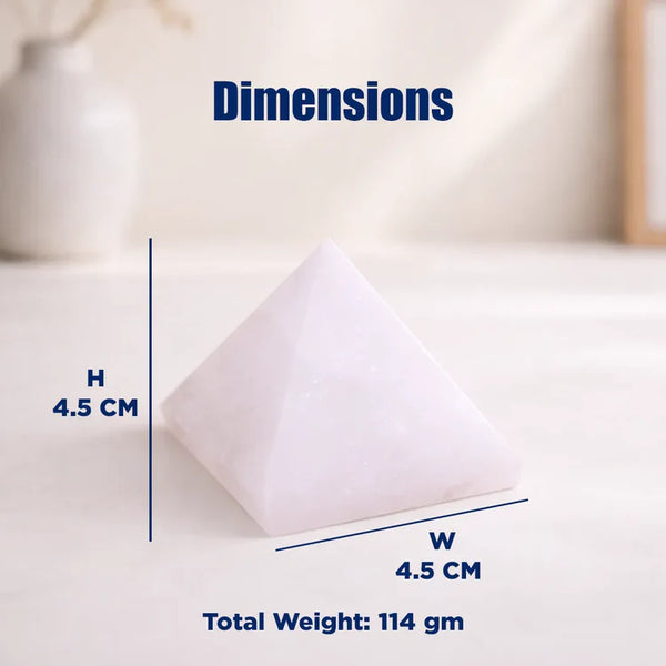 Clear Quartz Pyramid – Energy Cleansing, Meditation & Focus Crystal Pyramid
