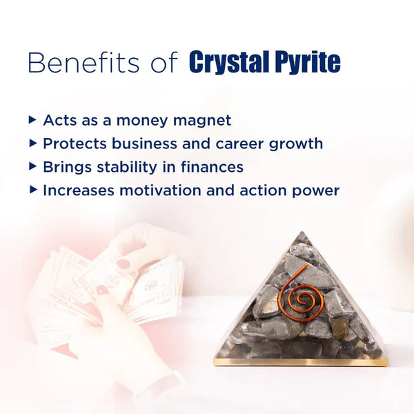 Crystal Pyrite Pyramid – Wealth, Protection & Business Success Crystal