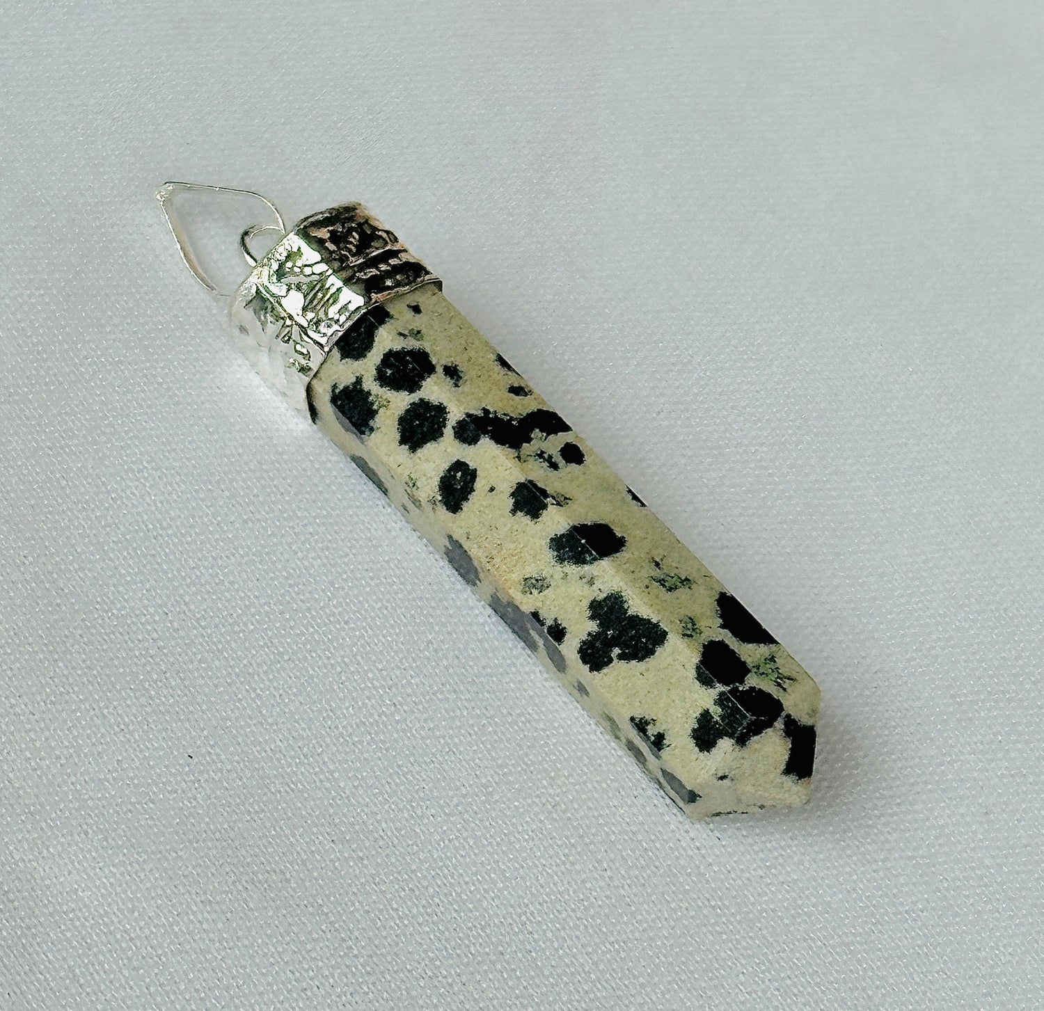 Dalmatian Jasper Pencil Pendant