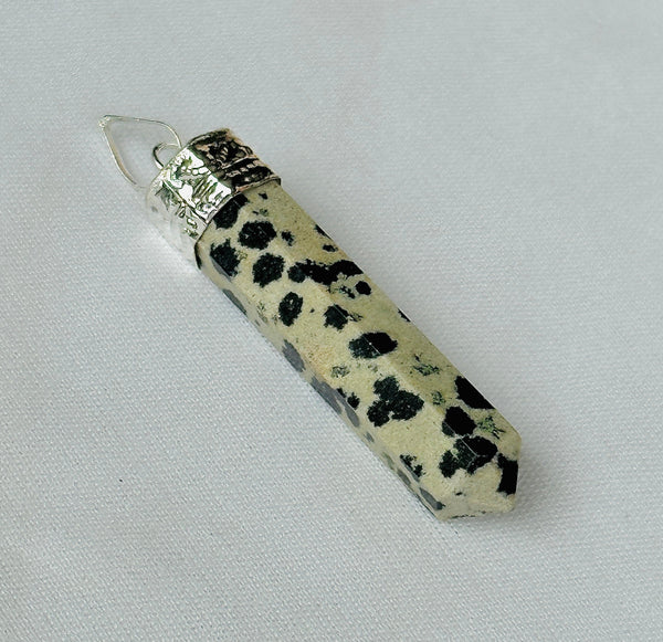 Dalmatian Jasper Pencil Pendant