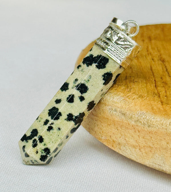 Dalmatian Jasper Pencil Pendant