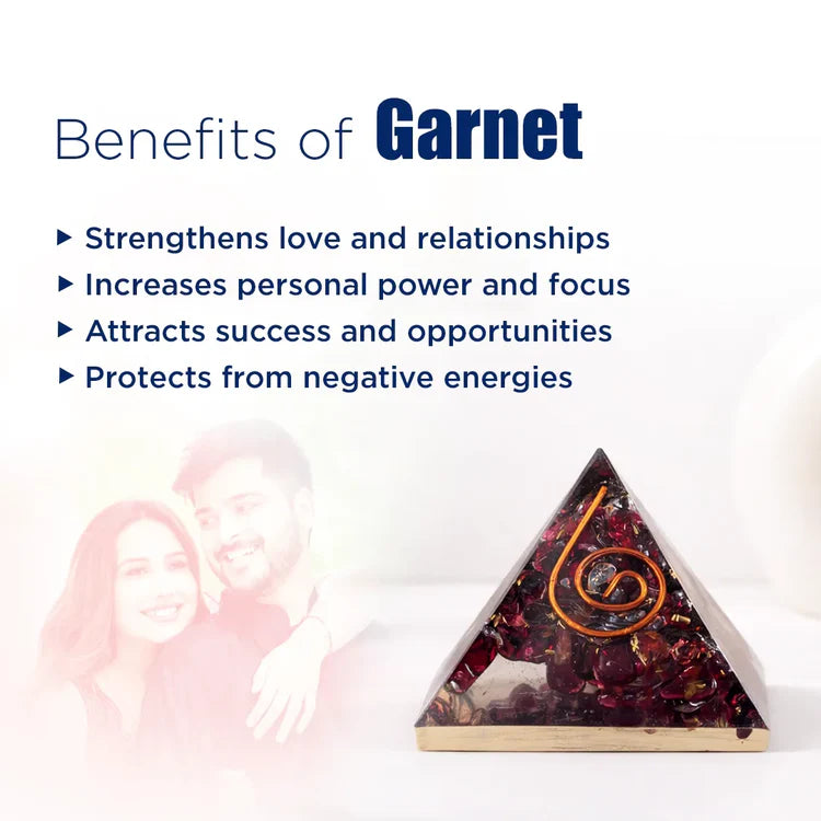 Garnet Pyramid – Love, Confidence & Success Energy Crystal