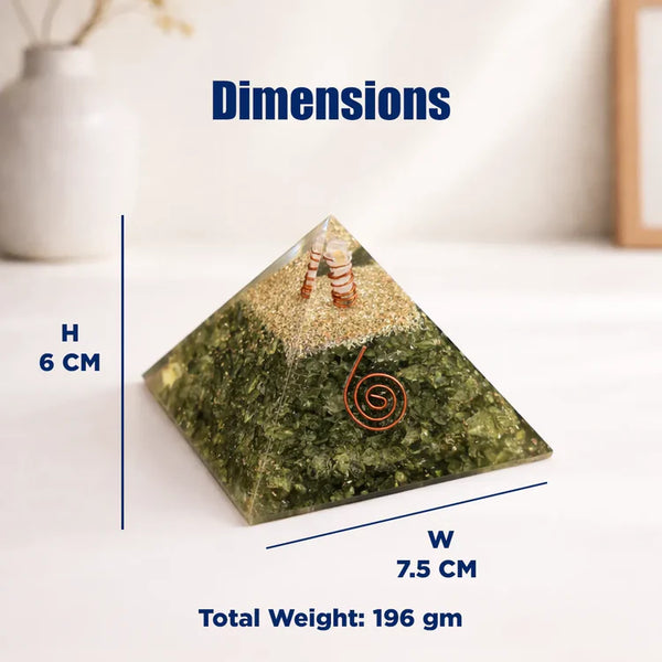 Green Aventurine Crystal Pyramid – Luck, Growth & Success Energy Pyramid