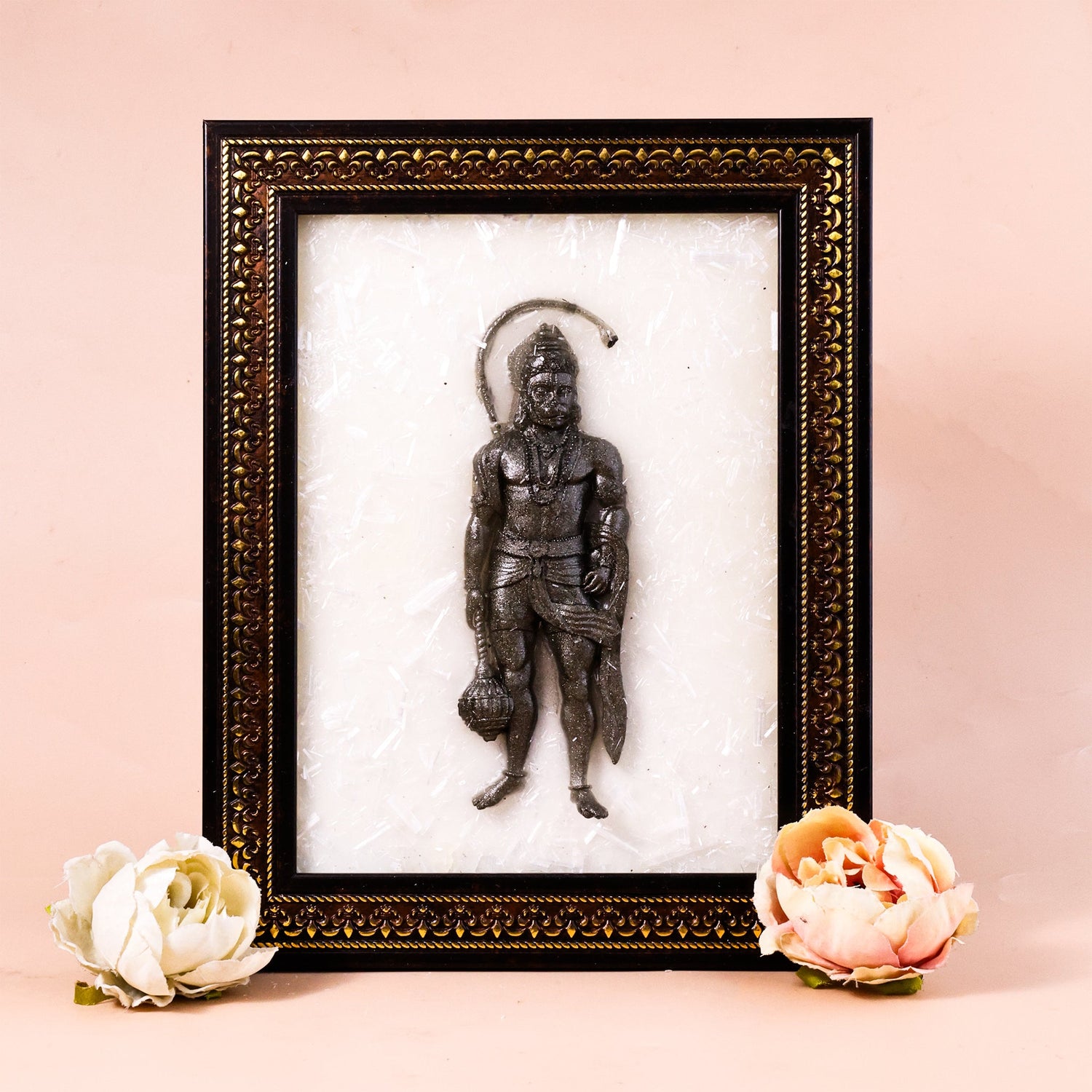 Hanuman Ji On Selenite Frame