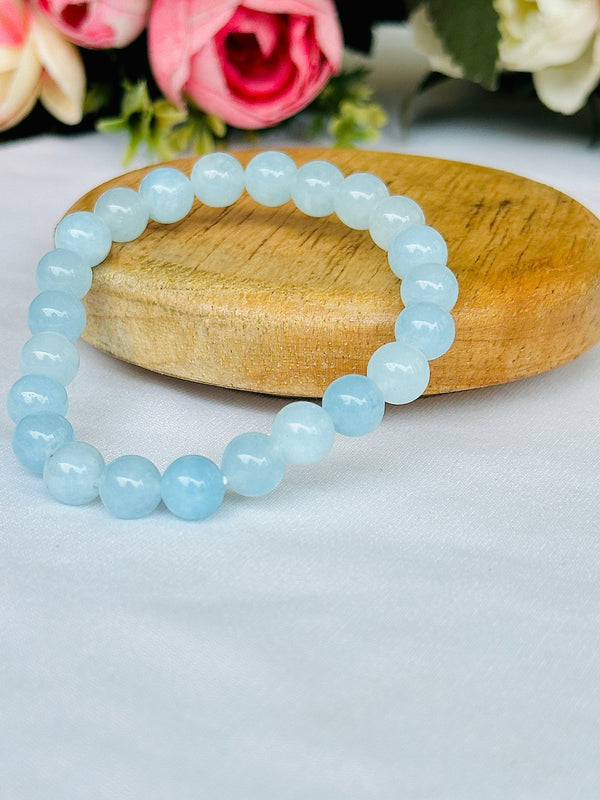Aqua Marine Bracelet (Abhimantrit) for Calmness & Communication