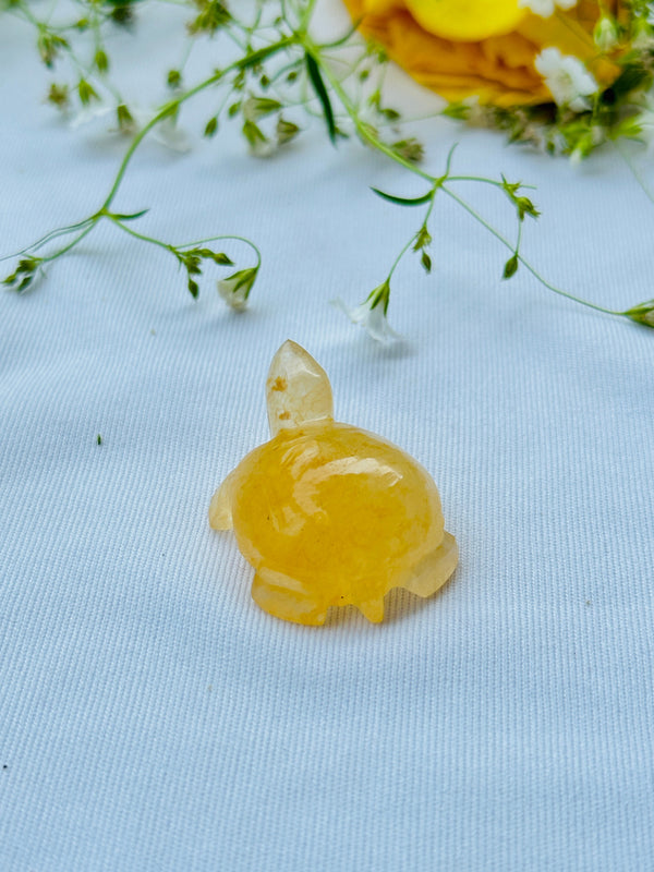 Yellow Onyx Crystal Turtle