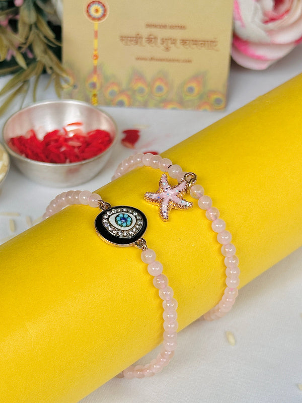 Rose Quartz Rakhi- Abhimantrit