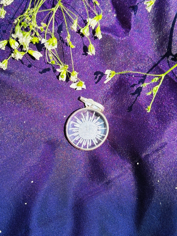 White Quartz Sun Pendant