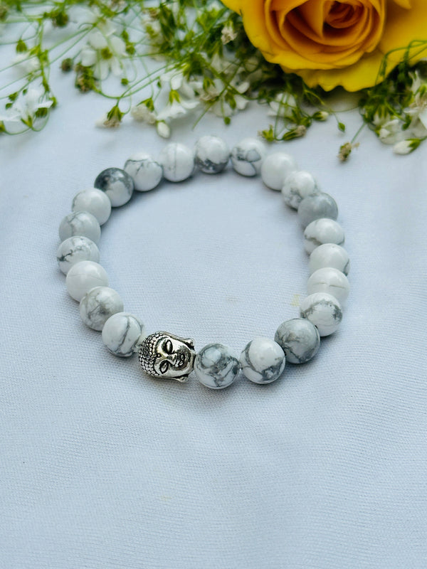 Strengthen Memory, Pain & Stress Relief: Howlite Bracelet