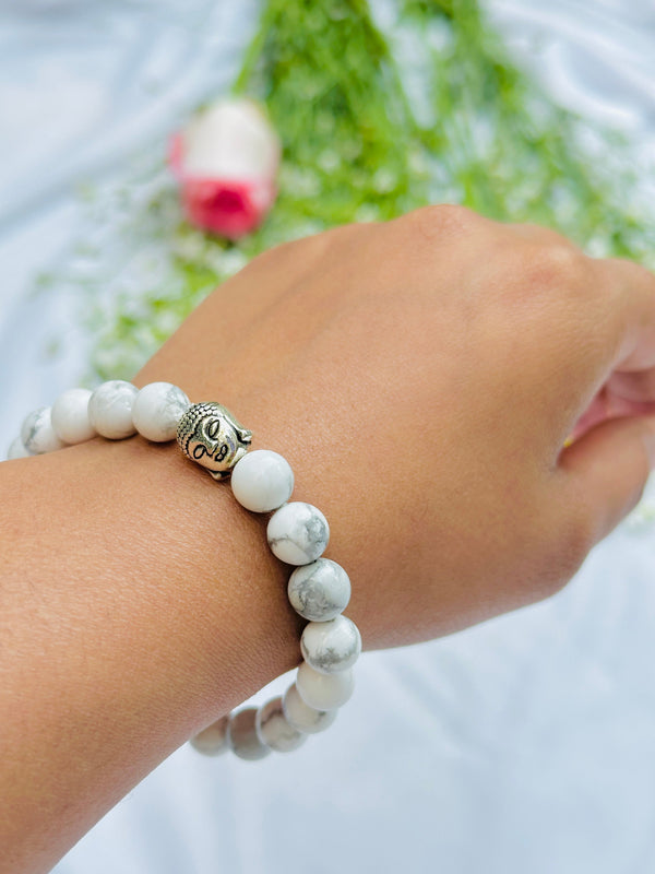 Strengthen Memory, Pain & Stress Relief: Howlite Bracelet