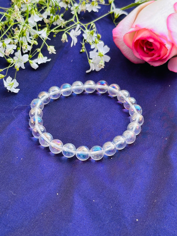 Stress Relief & Energy Balancing: Aura Quartz Bracelet