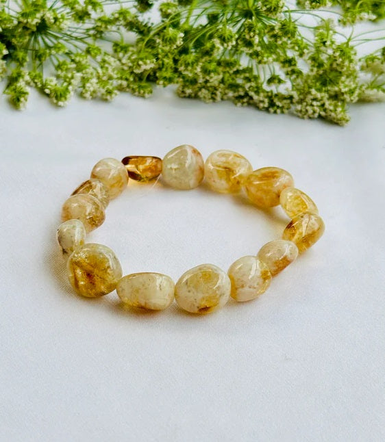 Yellow Citrine Tumble Bracelet for Wealth, Positivity & Confidence