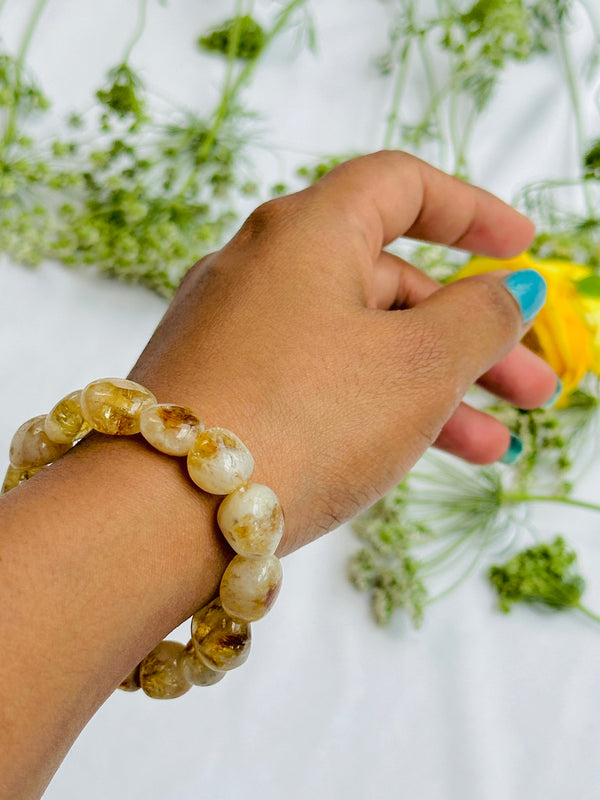 Yellow Citrine Tumble Bracelet for Wealth, Positivity & Confidence