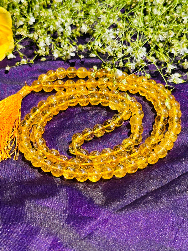 Yellow Citrine Jap Mala: Abundance & Prosperity