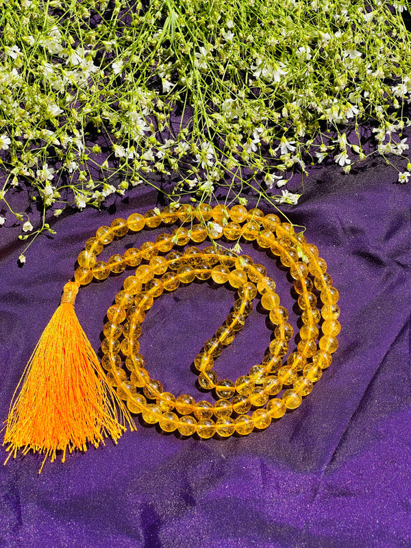 Yellow Citrine Jap Mala: Abundance & Prosperity