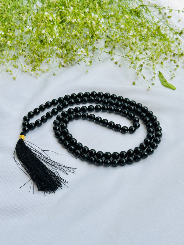 Black Tourmaline Jap Mala: Protect from Psyhic attacks & Negative Engery