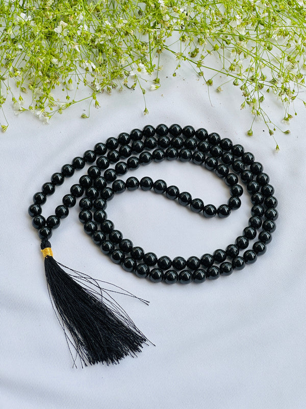 Black Tourmaline Jap Mala: Protect from Psyhic attacks & Negative Engery