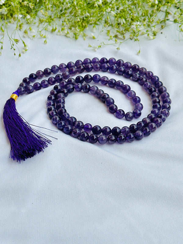 Attract Luck, Enhance Intuition, Improve Health & Skin: Amethyst Jap Mala