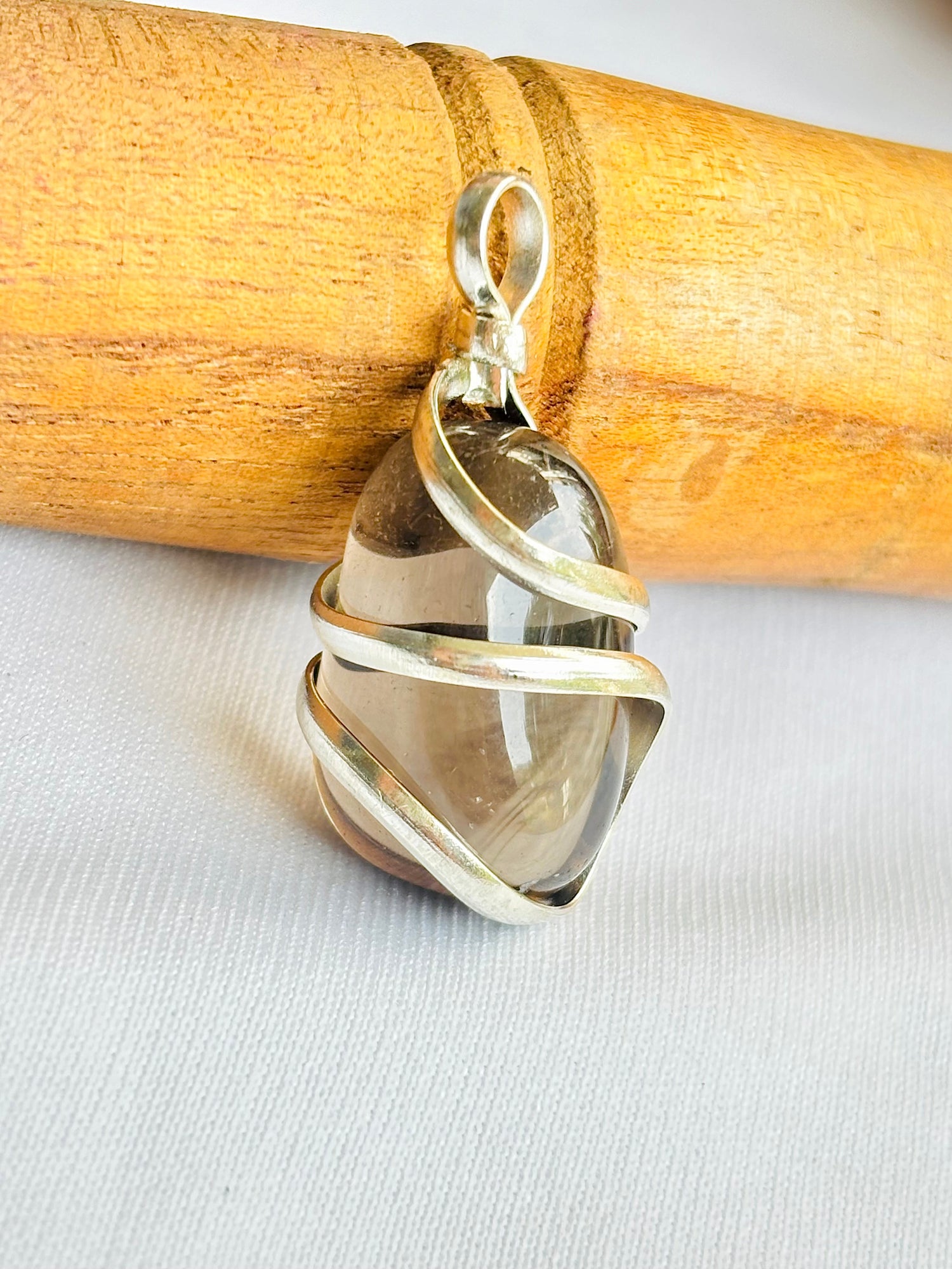 Smoky Quartz Wrapping Pendant