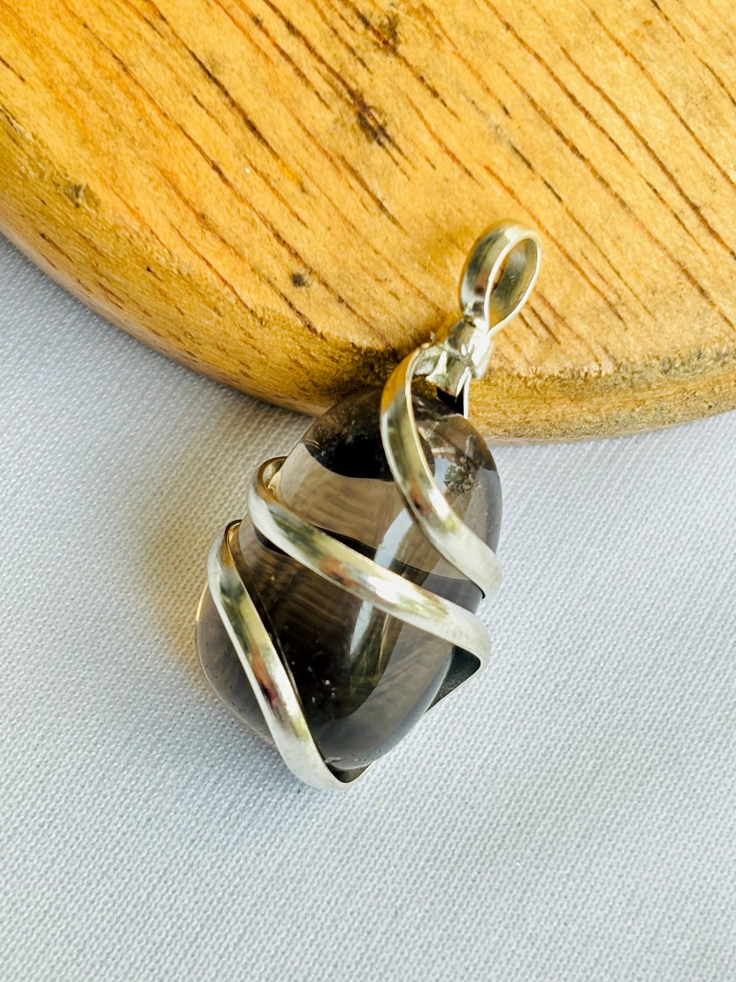 Smoky Quartz Wrapping Pendant
