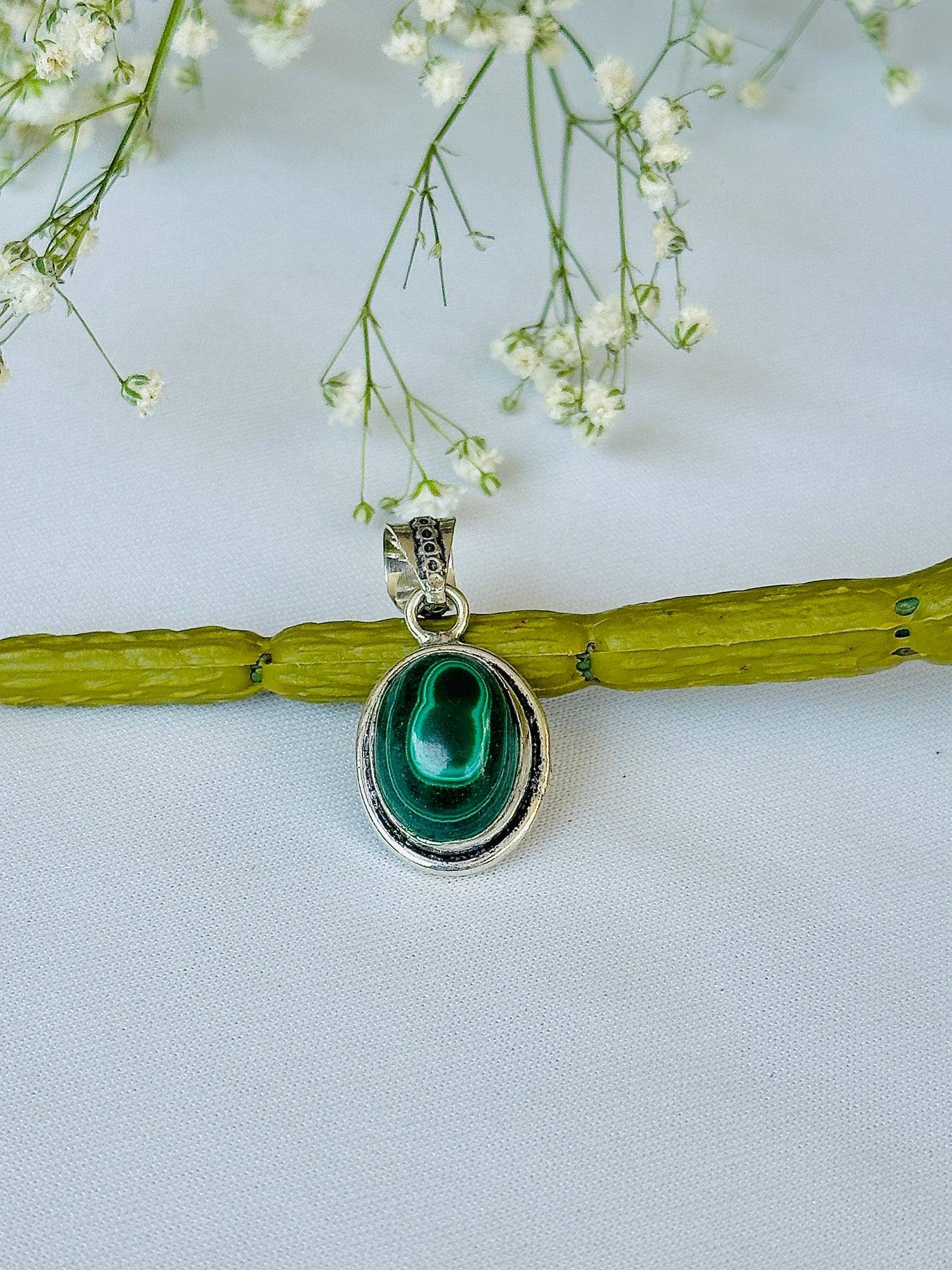 Malachite Crystal Pendant