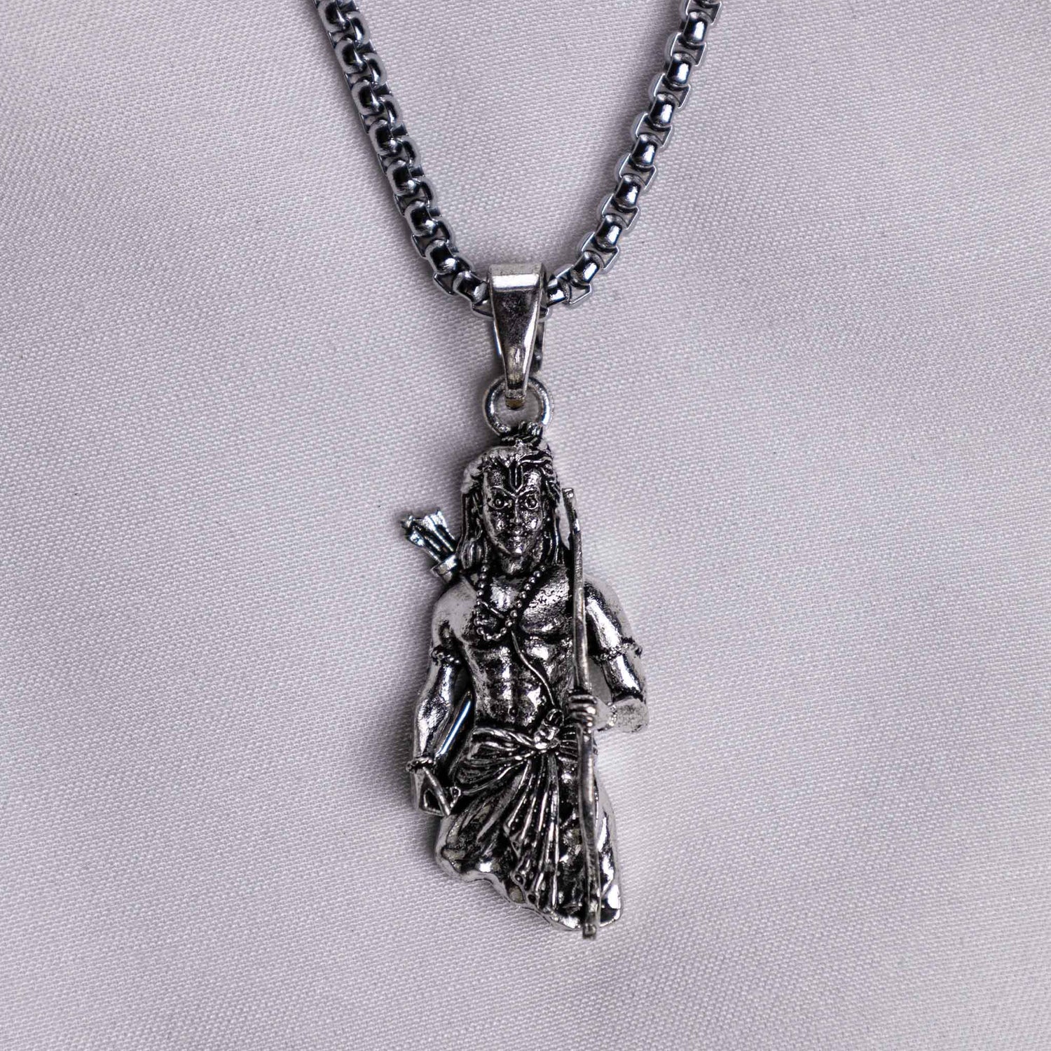 Silver Lord Ram with Dhanush Pendant