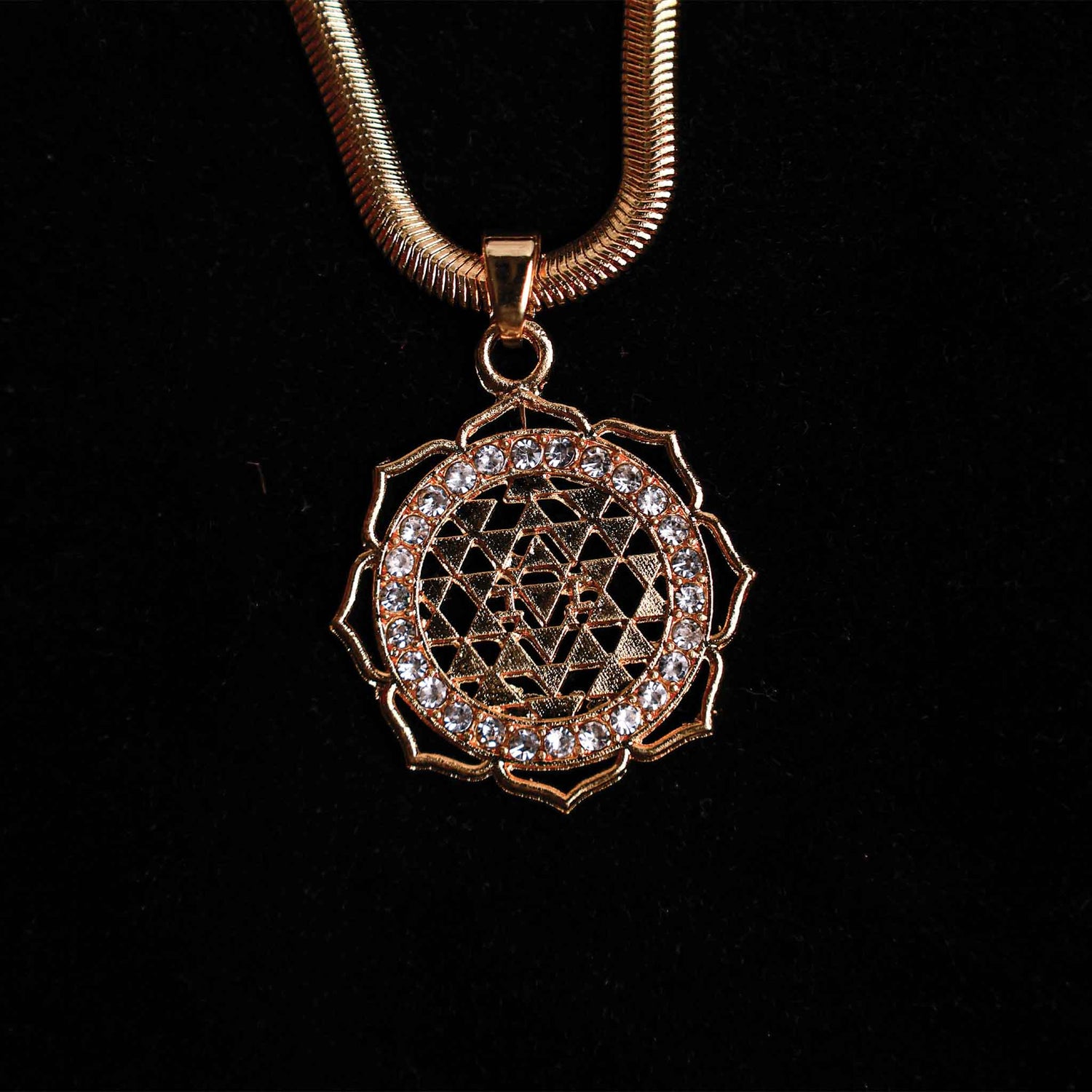 Gold Laxmi Yantra Pendant