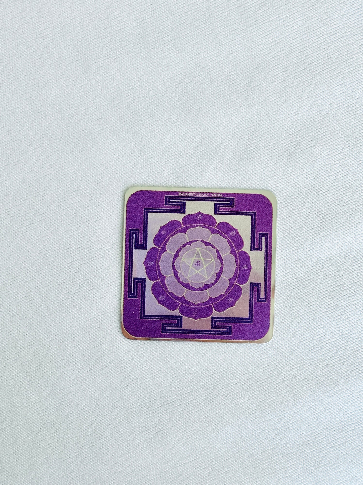 Purple Mahamrityunjay Sticker (Pack of 10pcs) - Size- 1.5*1.5 Inch