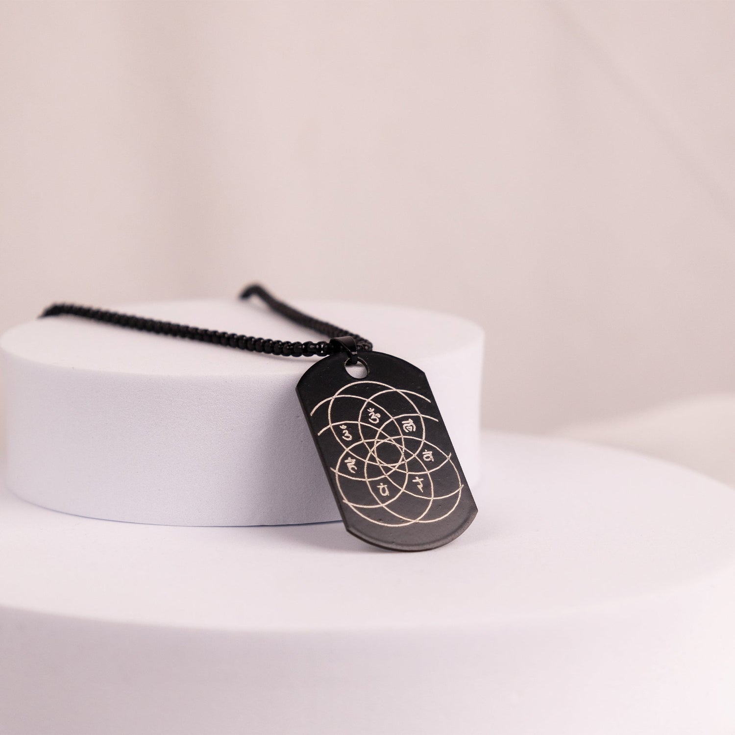 Black 7 Chakra Pendant