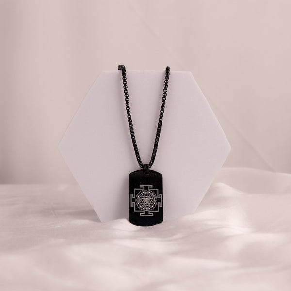 Black Shree Yantra Pendant